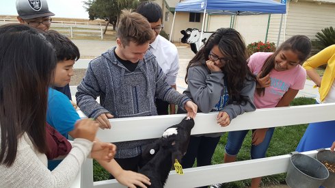 Members of the Young Entrepreneurs Academy, sponsored by the Lemoore Chamber of Commerce, visit the Rosa Brothers Milk  Company. 